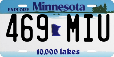 MN license plate 469MIU