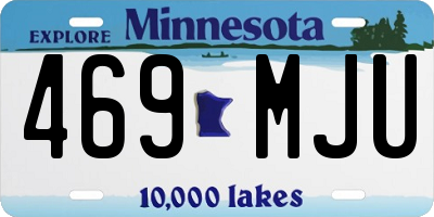 MN license plate 469MJU