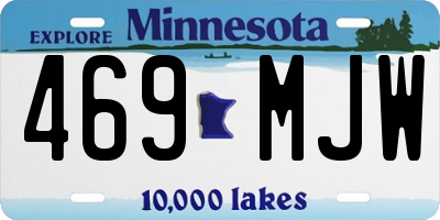 MN license plate 469MJW