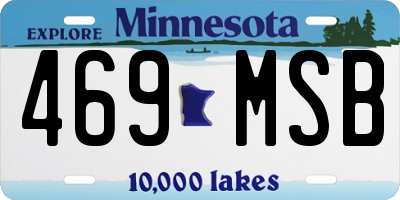 MN license plate 469MSB