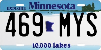 MN license plate 469MYS