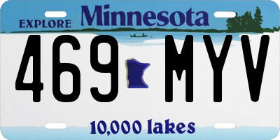 MN license plate 469MYV