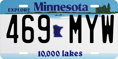 MN license plate 469MYW