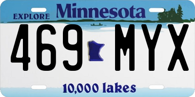 MN license plate 469MYX