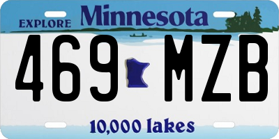MN license plate 469MZB