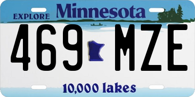 MN license plate 469MZE