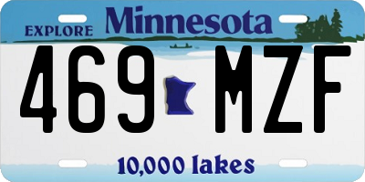 MN license plate 469MZF