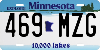 MN license plate 469MZG