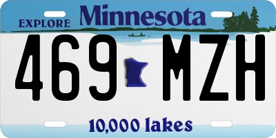 MN license plate 469MZH