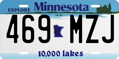 MN license plate 469MZJ