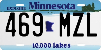 MN license plate 469MZL