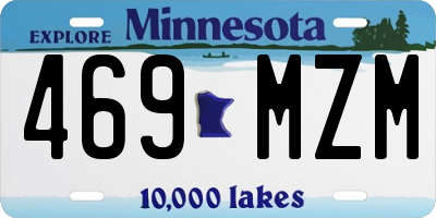 MN license plate 469MZM