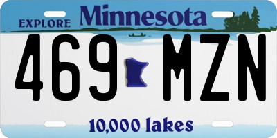MN license plate 469MZN