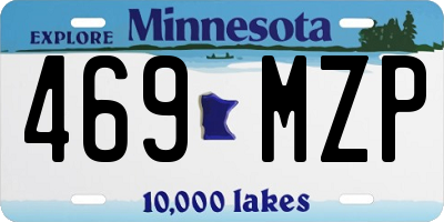 MN license plate 469MZP
