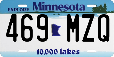 MN license plate 469MZQ