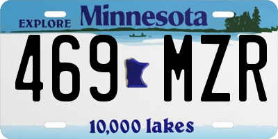 MN license plate 469MZR