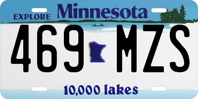 MN license plate 469MZS