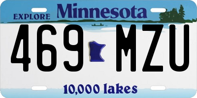 MN license plate 469MZU
