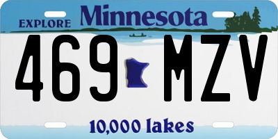 MN license plate 469MZV