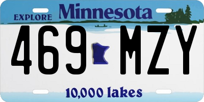MN license plate 469MZY