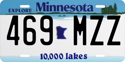 MN license plate 469MZZ