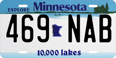 MN license plate 469NAB