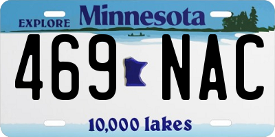 MN license plate 469NAC