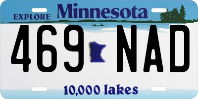 MN license plate 469NAD
