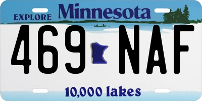 MN license plate 469NAF