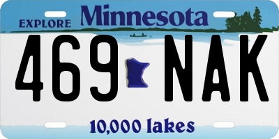 MN license plate 469NAK