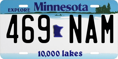 MN license plate 469NAM