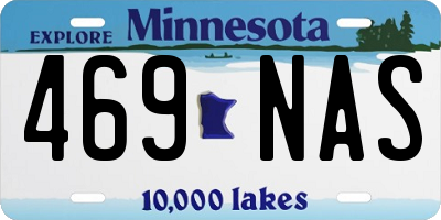 MN license plate 469NAS