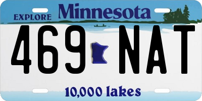 MN license plate 469NAT