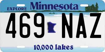 MN license plate 469NAZ