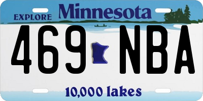 MN license plate 469NBA