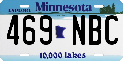 MN license plate 469NBC