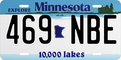MN license plate 469NBE