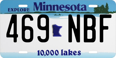 MN license plate 469NBF