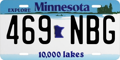 MN license plate 469NBG