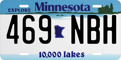 MN license plate 469NBH