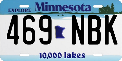 MN license plate 469NBK