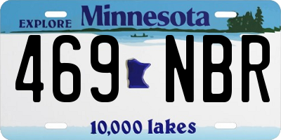 MN license plate 469NBR