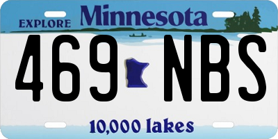 MN license plate 469NBS