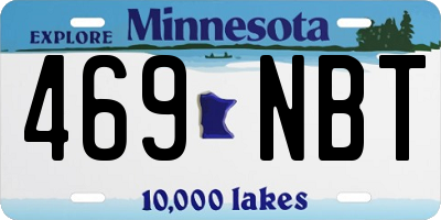 MN license plate 469NBT