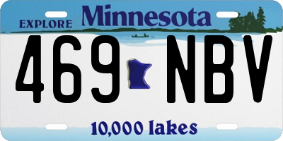 MN license plate 469NBV