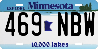 MN license plate 469NBW