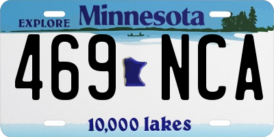 MN license plate 469NCA