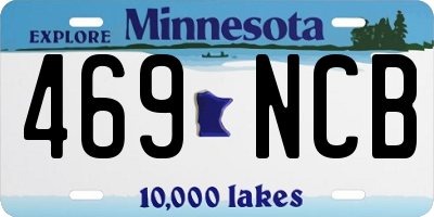 MN license plate 469NCB
