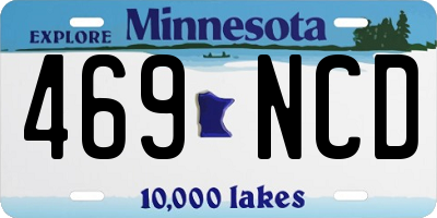 MN license plate 469NCD