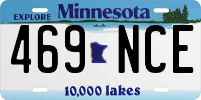 MN license plate 469NCE